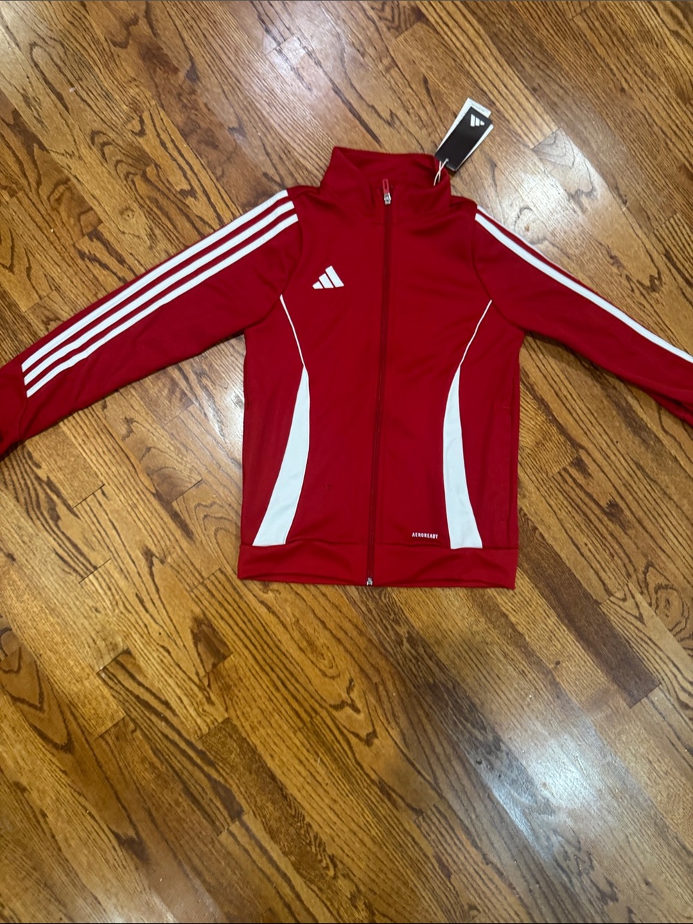 Adidas Woman’s Red Full-Zip Swim Jacket Size:S NWT